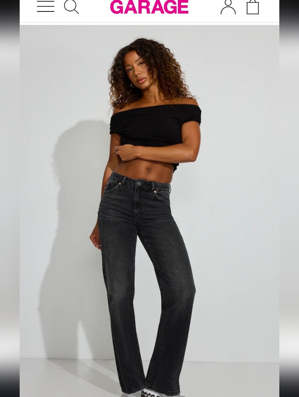 Garage '90s Straight Jean-
Washed Black